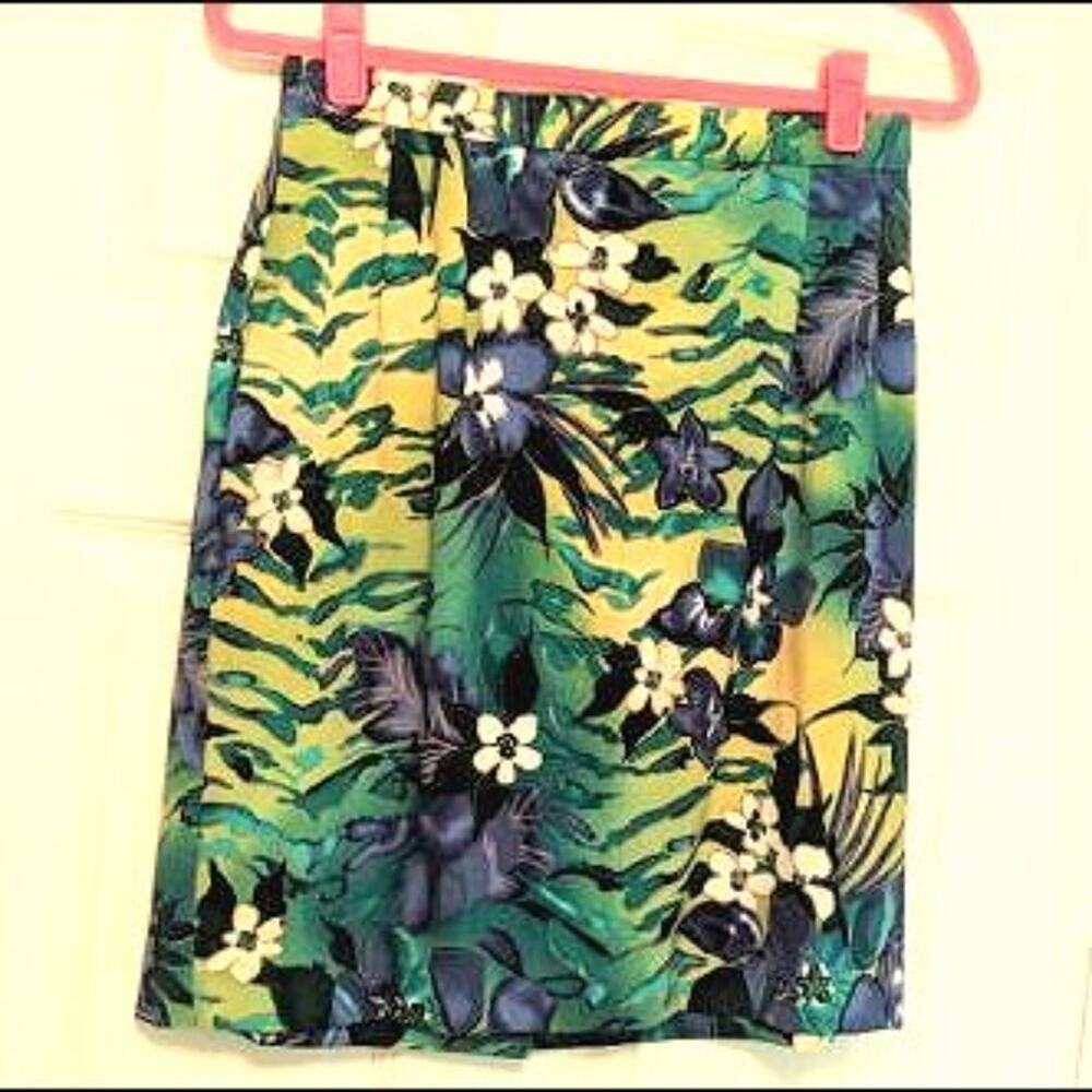 John Roberts Tropical Floral Skirt Size 12
